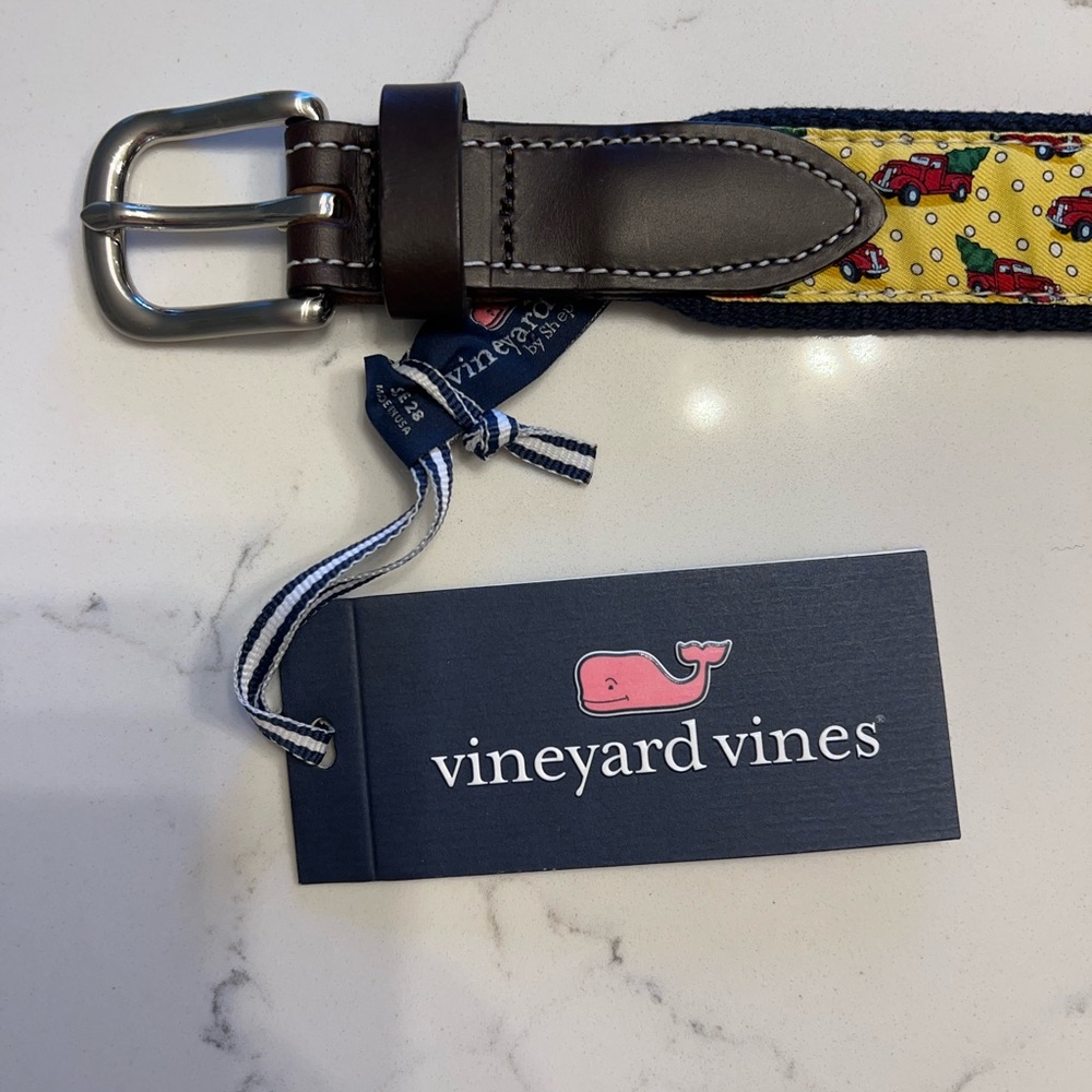 NWT Vineyard Vines Truck & Tree Canvas Club Belt - Picture 6 of 11